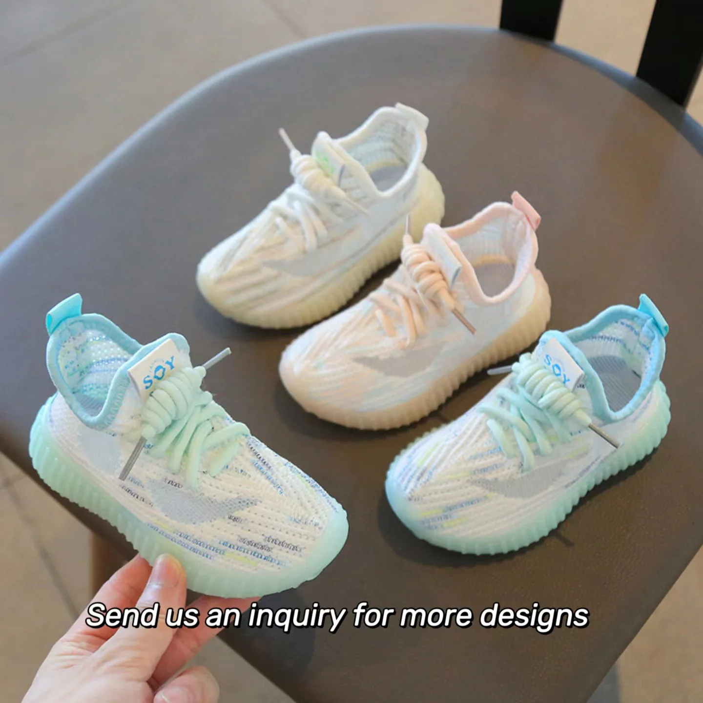 2022 New Design Spring Autumn Trendy Children Casual Shoes Kids Sneakers Child Sport Yeezy Shoes
