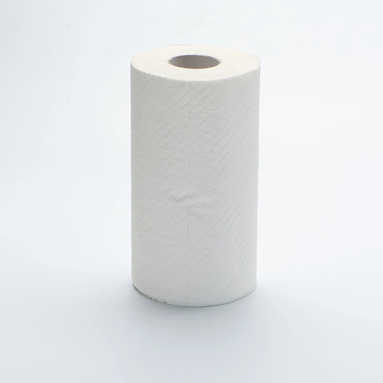100% Recycle Pulp Paper Towel Strong Water Absorbent Kitchen Paper Towels Custom Embossed Kitchen Paper