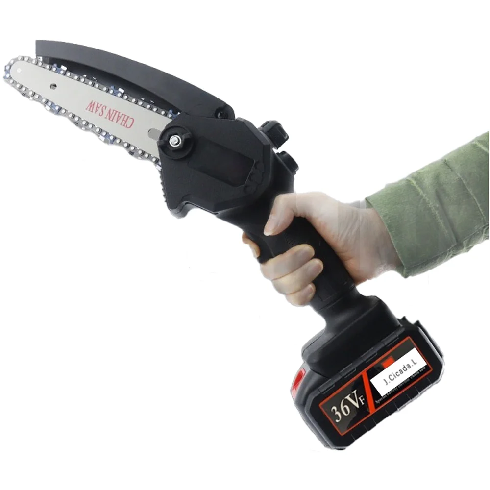Mini Portable Lithium Battery Chain Saw For Logs Cutting Precision Cutting Saw Mill Battery Powered Chain Saw With Oil Pot