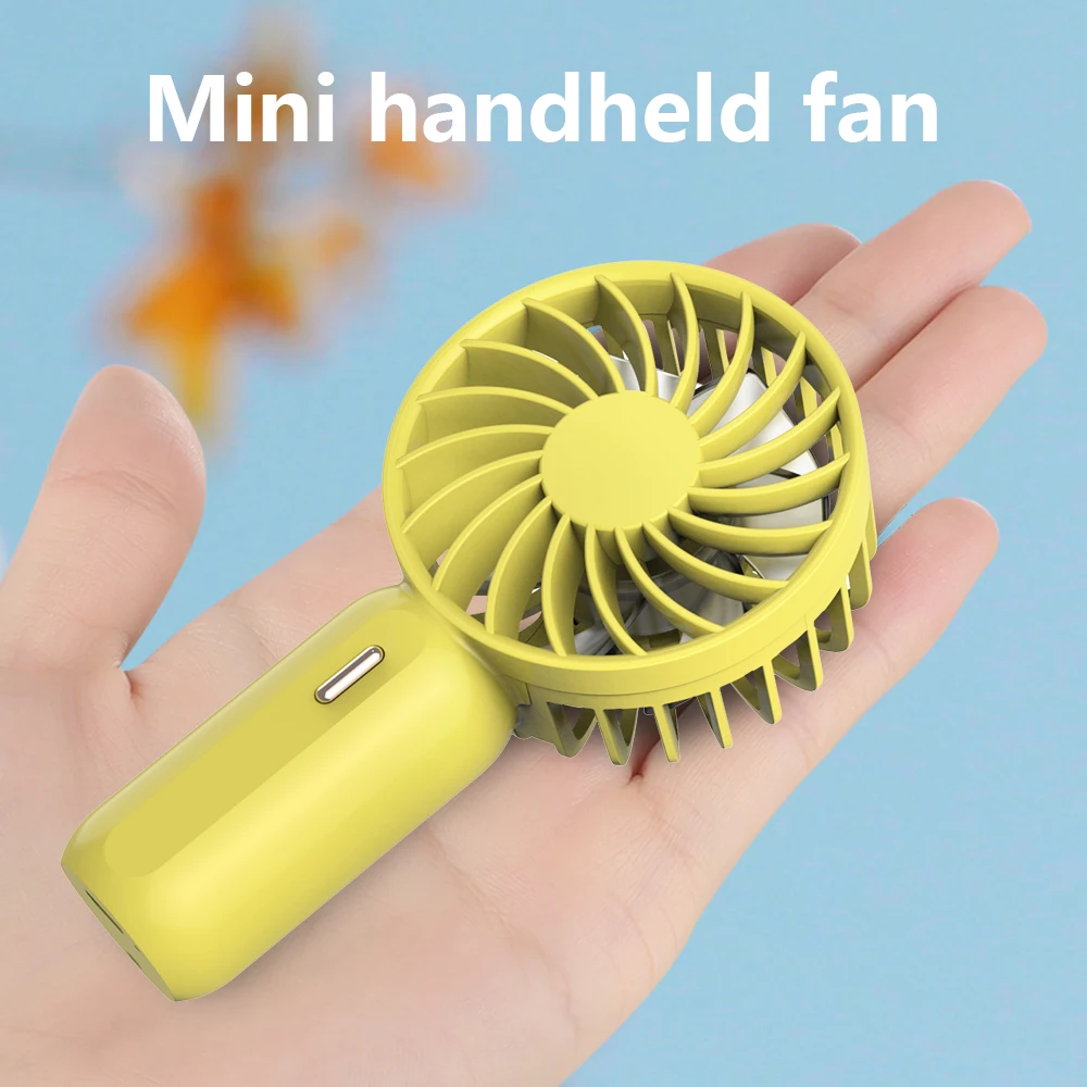 Portable Handheld Mini Fan Ventiladores USB Rechargeable Cooling 3 Speeds Personal Small Pocket Fan For Women Makeup Lash Drying