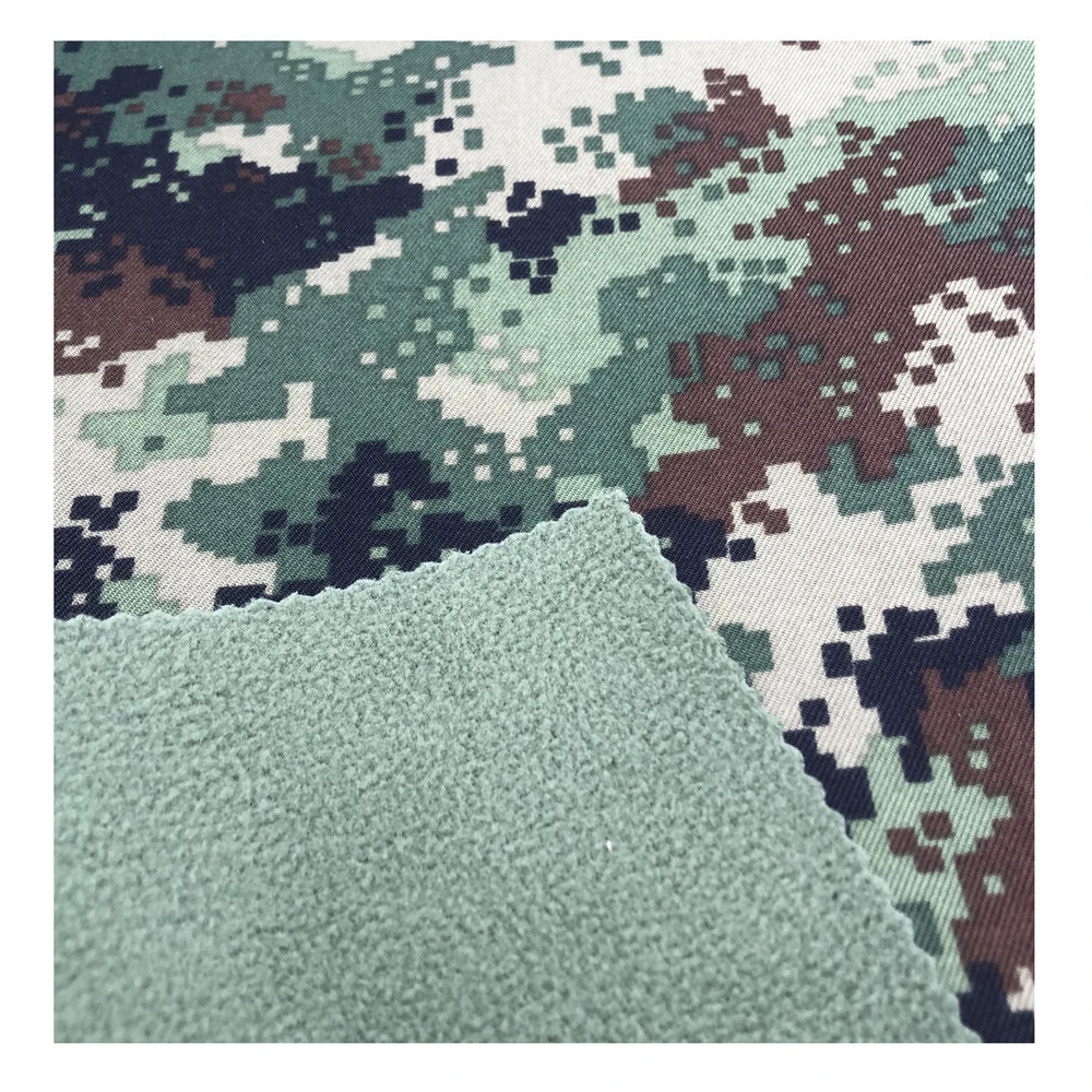 Флисовая ткань 3 слоев камуфляж ИК печатных ударопрочный водонепроницаемый для армейские куртки