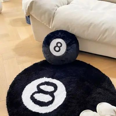 Hot-selling Black 8 Design Carpet tufted Rugs machine Woven Carpet Mats