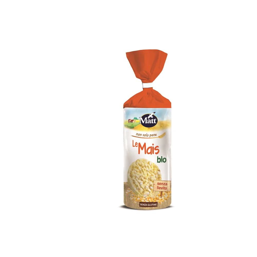 Italian Premium Matt Organic Corn Cakes Low-Fat Yeast-Free Low In Fat Vegan Tasty Snacks Healthy Food For Wholesale Export