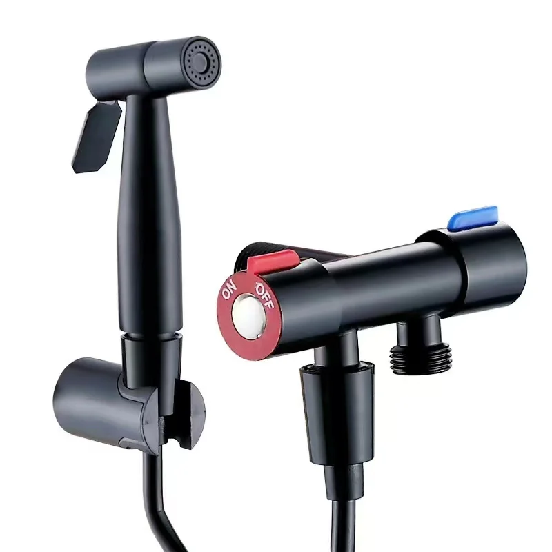 Economic Toilet Shattaf Personal Hygiene Bidet Spray Muslim Handheld Sprayer Health Faucet Matte Black Bidet Sprayer Set