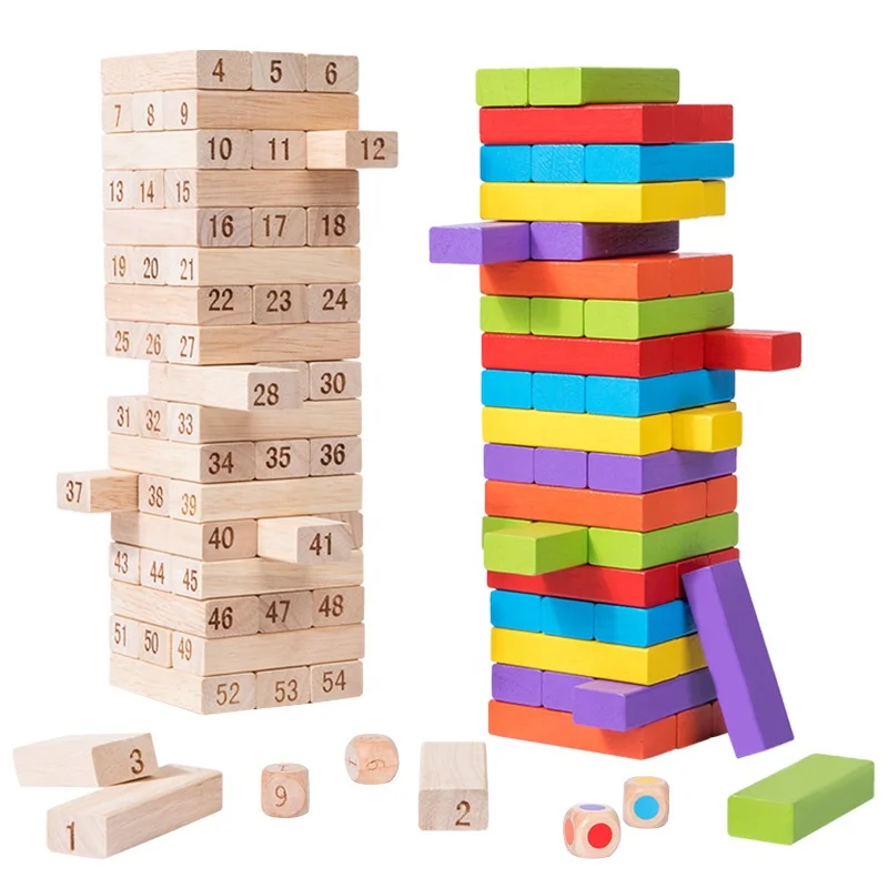 Customize Wooden Educational Toy Large Building Blocks Sets for Children and Adults