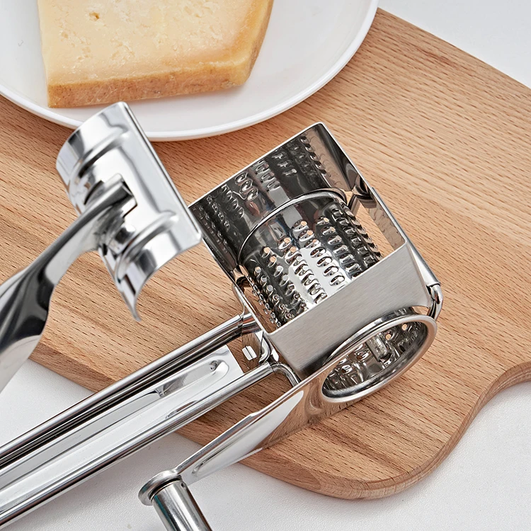 Manual Speed Round Food Slicer Rotary Cheese Grater Cheese Cutter Slicer Shredder