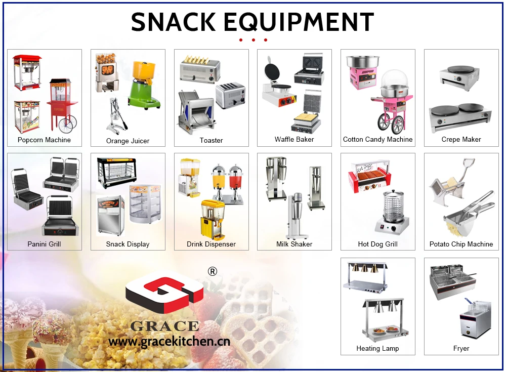 Grace Commercial Catering Full Set Stainless Steel Hotel Restaurant Complete Kitchen Equipment for Food Shop