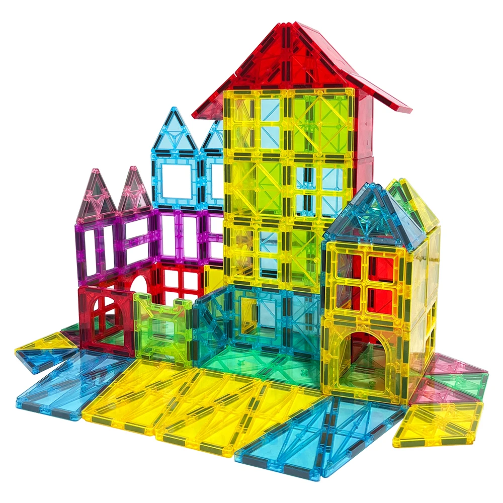 Магнитные игрушки из АБС-пластика красочные 3d магнитные конструкции строительные плитки для детей