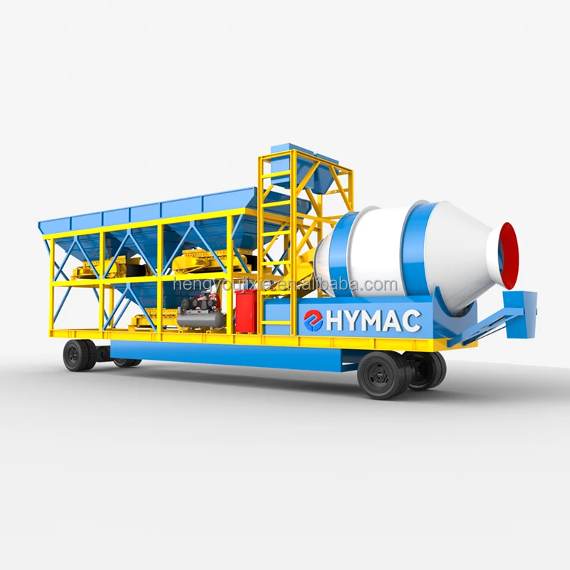 25m3/h to 240m3/h portable concrete batch plant concrete mixing plant yhzs  mobile concrete batching plant