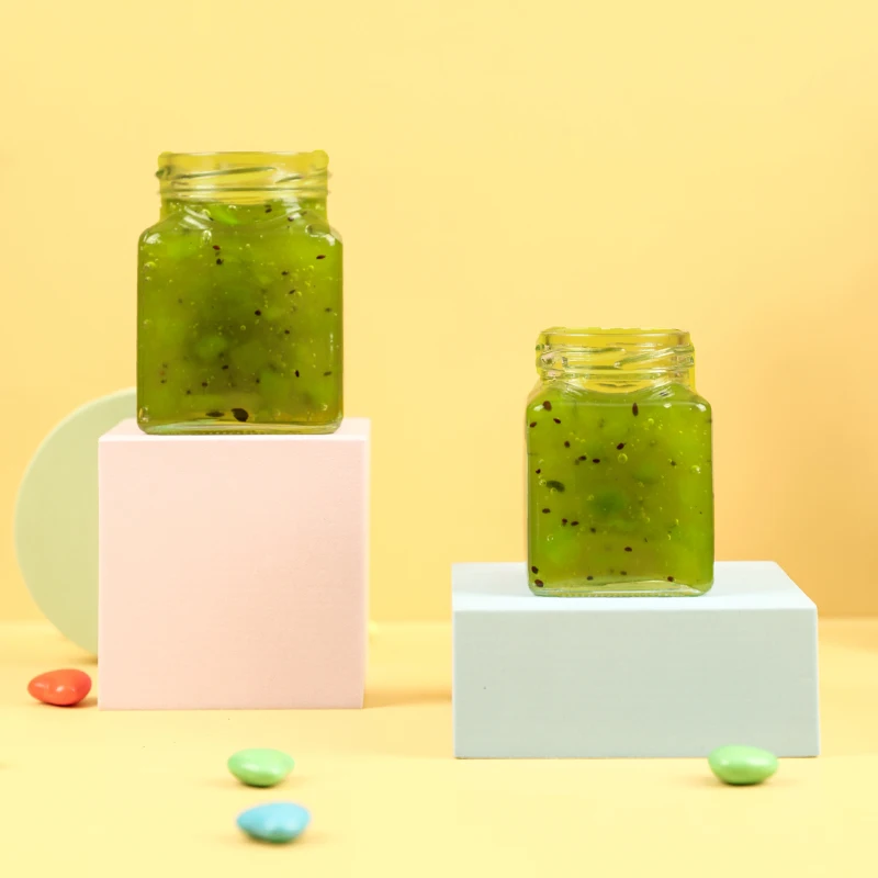 Factory Supplier Small 100ML 200ML Custom Kitchen Food Spices Container Pudding Jar Jam Jar with Metal Lid