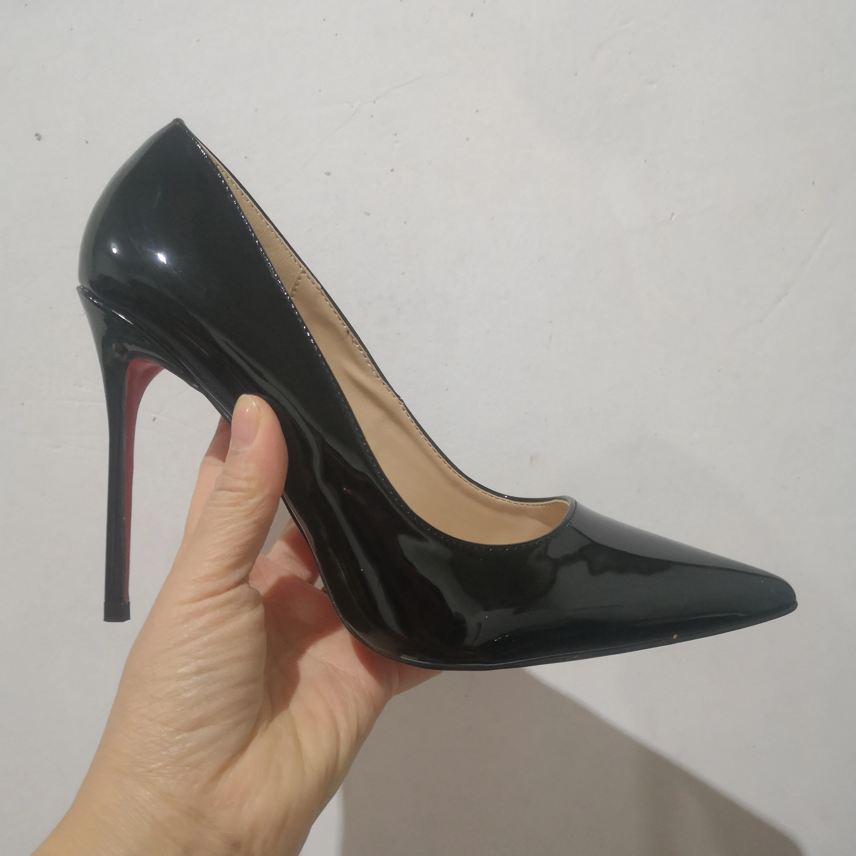 CL Red Bottom Heels Good Quality Female Pumps Soulier Femme Talons 12CM Red Bottom Heels for Sexy Women Red Bottoms Heels