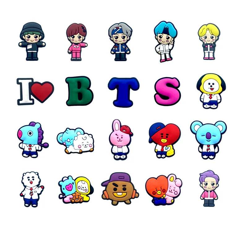 Wholesale Customized High Quality Croc Charms Holle kitty Pattern Soft Pvc Rubber Shoes Charm For Clog Shoes