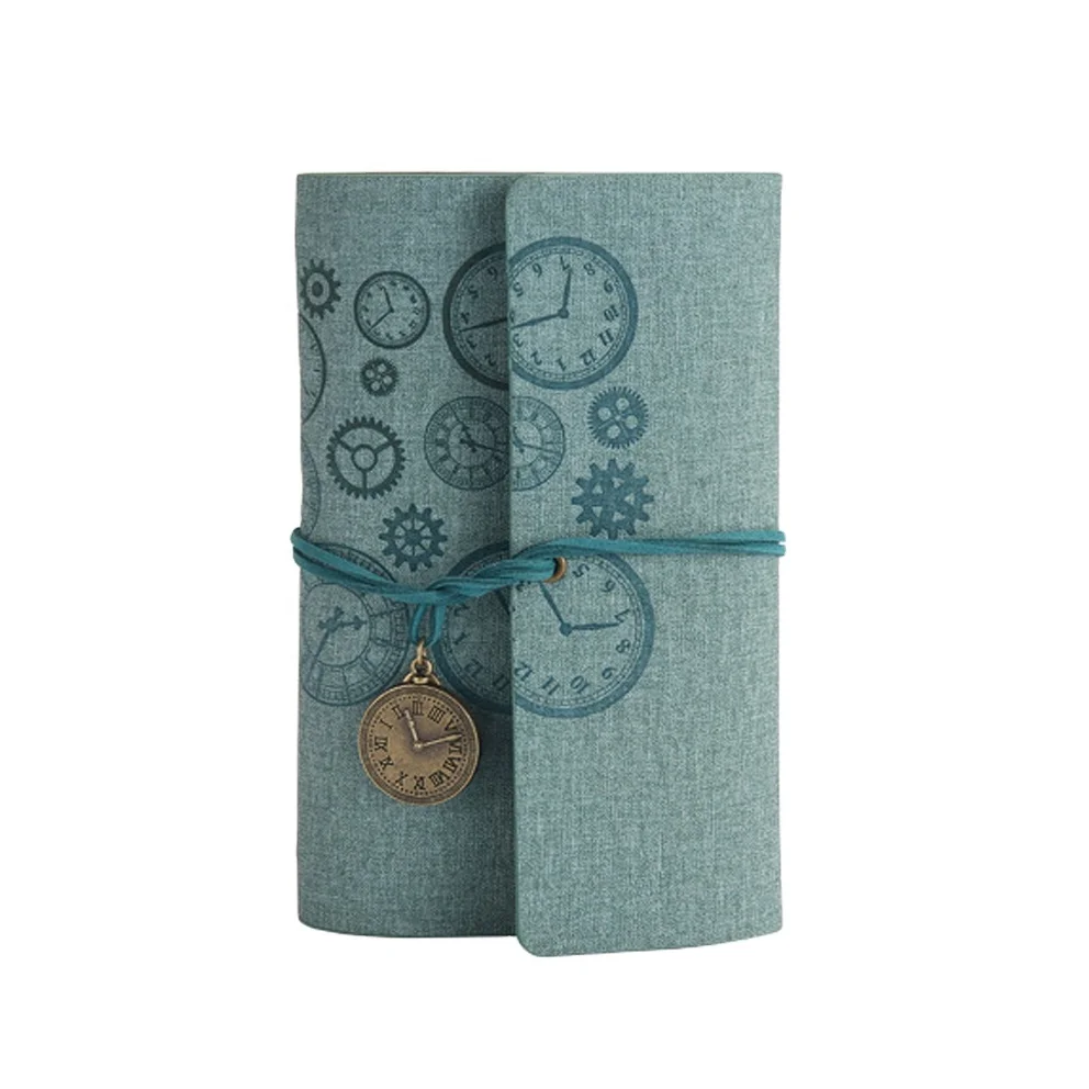 Custom Logo Retro Blank Writing Notepad Tie The Rope PU leather Soft Cover Notebook