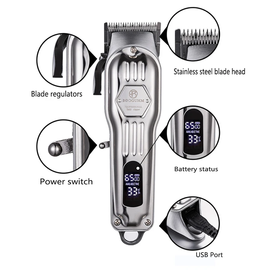Top grade professional metal waterproof stronger longer lasting sharp powerful electric hair trimmer hair clipper machine