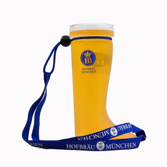 32oz Plastic Cowboy Beer Boot Cup Custom Cowboy Boot Shaped Plastic Beer Yard Cups With Lanyard