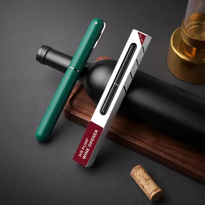 CL423 Safety ABS Pen-shaped Pin Type Red Wine Pneumatic Corkscrew Air Pump Wine Bottle Opener Stainless Steel Pin Cork Remover