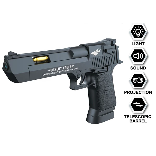 Eco friendly plastic battery operated electric kids toy gun with light and sound