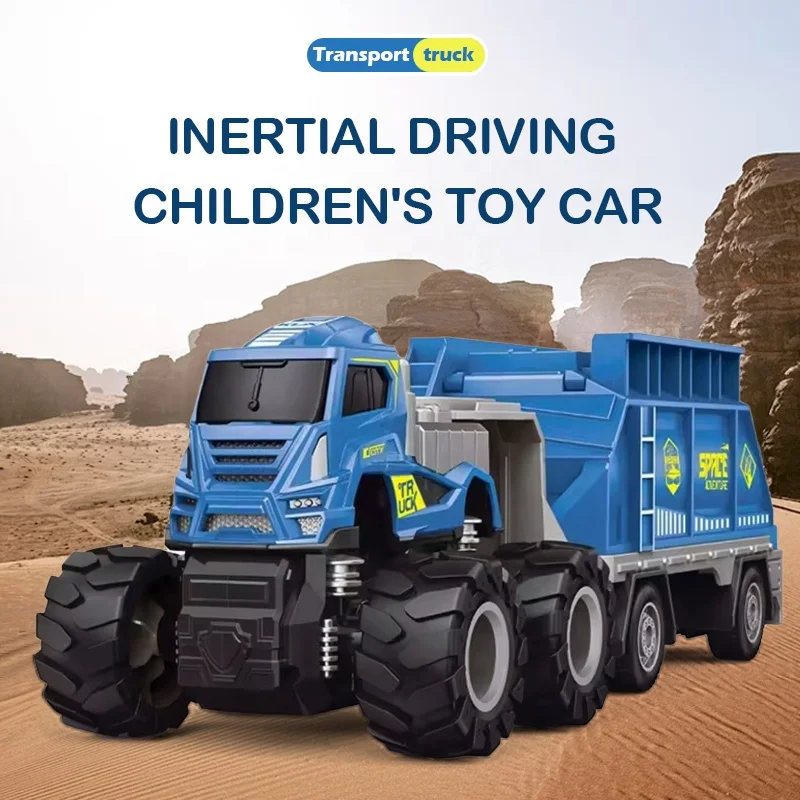 JinYing New arrival space transport trailer truck toys model inertia diecast metal truck 4wd transport diecast toy vehicle truck