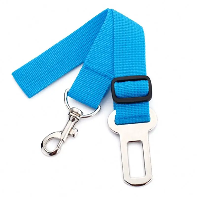 Muker 2-In-1 Pattern Polyester Nylon Fabric Webbing Dog Tether Walking Leash Breakaway Solid Collars Lights Car Seat Use