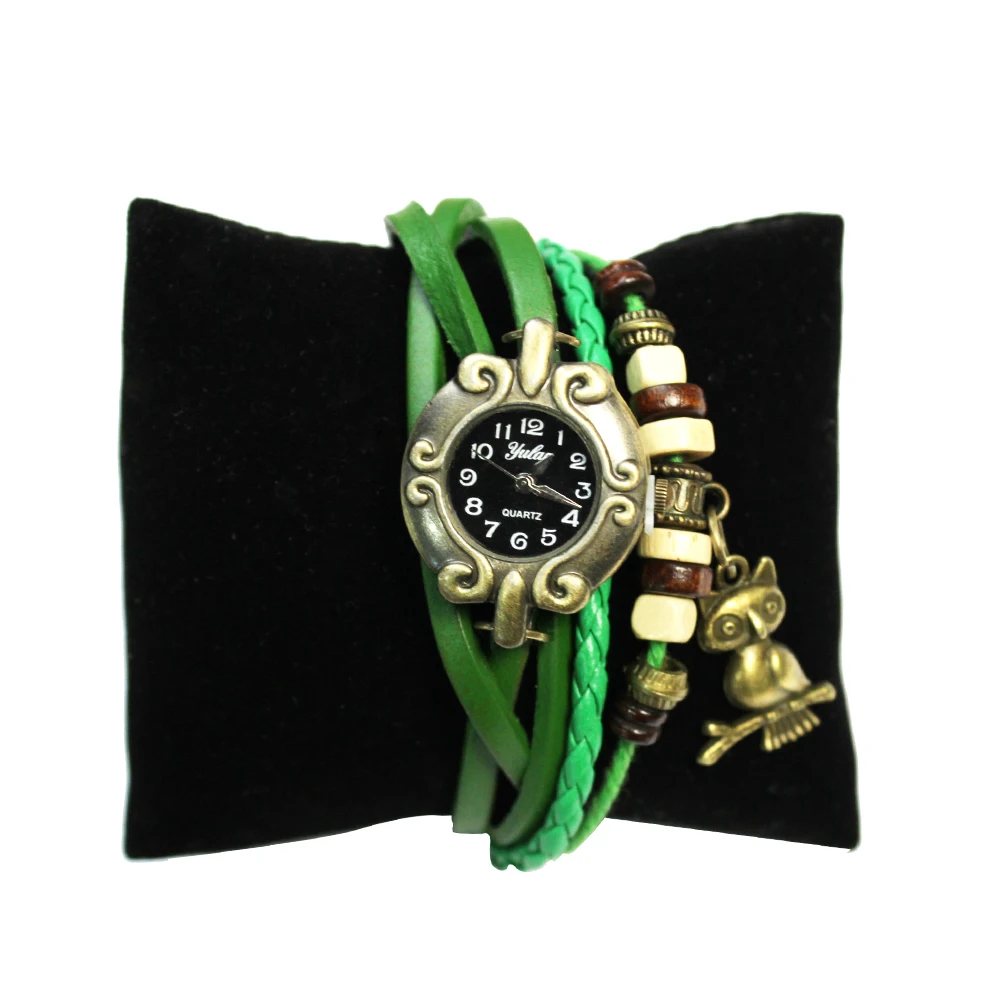 Drop Shipping Vintage reloj de pulsera Clover Watches Women Leather Strap Hot Sell Bracelet Wrist lady bracelet wrap watches