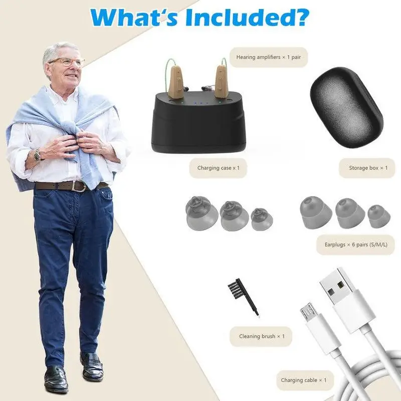 Professional Elderly Rechargeable Digital Hearing Aid Sound Amplifier Noise Reduction Adjustment Deafness