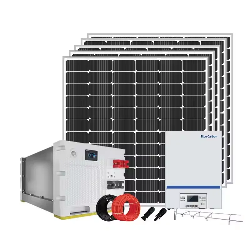 Blue Carbon safety Movable off-grid 3kw 3kva 5kw 5kva solar power system 5000w 3000w for home Generator Easy Installation solar