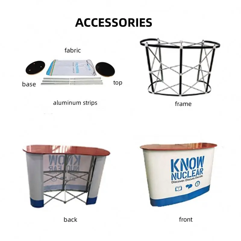 Promotion Table Exhibition Portable Retail  Pop Up Booth Display Counter Table Booth Display Counters For Promotion