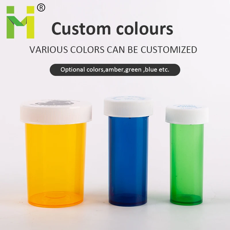 Clear plastic medical pill packaging vials medical container