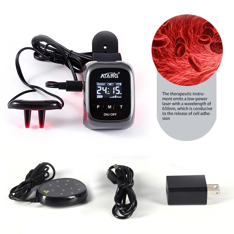 LLLT Laser Wrist Smart Watch Physical Therapy Equipment for Diabetes Blood Pressure & Hypertension Reduction Patch Type