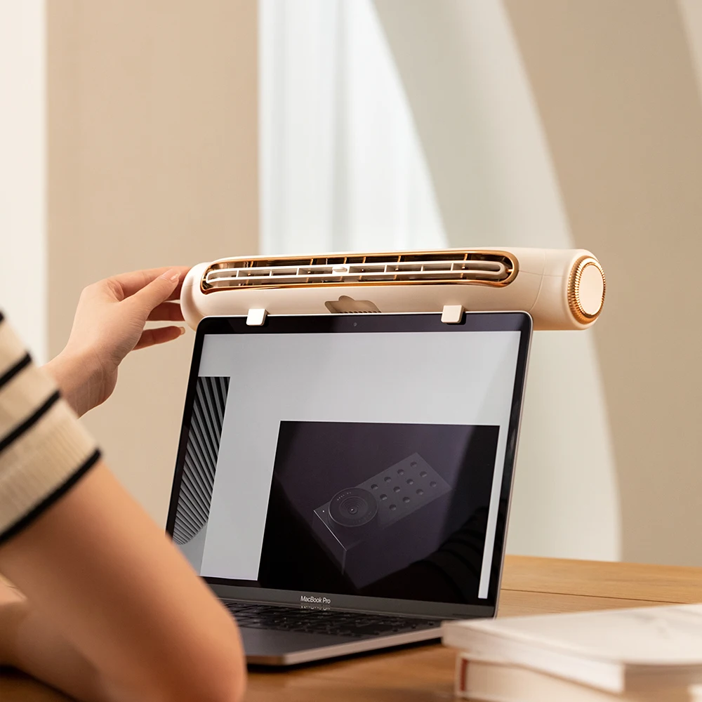 IMYCOO New Design Computer Hanging Screen Electric Fan Portable Wholesale Computer Screen Clip Fan For Office