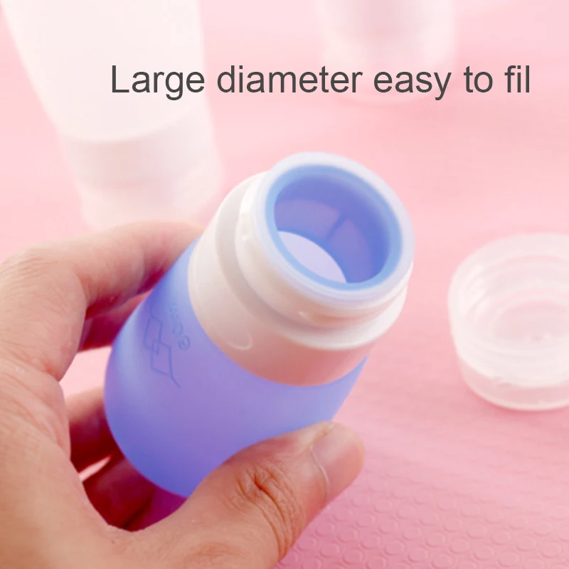 3 Ounce Leakproof Silicone Toiletry Tubes Travel Containers Body Lotion Bath Shower Gel