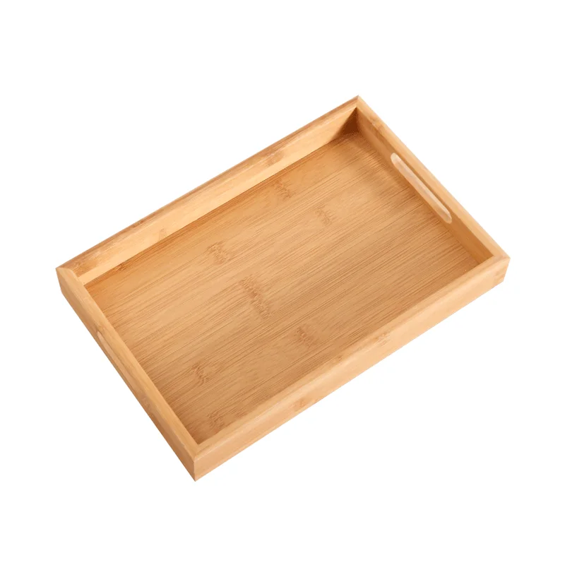 Rectangle Bamboo Breakfast Bed Carring Ottoman Tray Cheap Bamboo Trays
