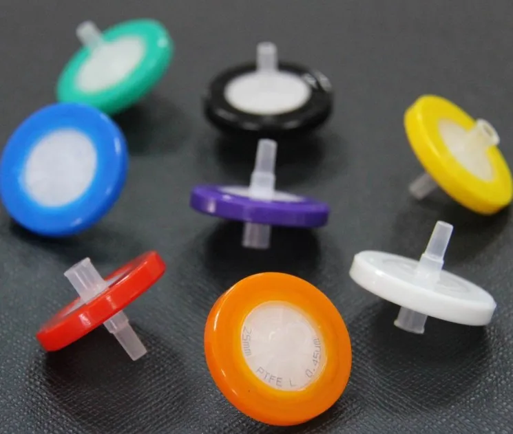 Diameter 20mm PTFE Syringe Filter 0.22um Gas Filter For Sterile Packing