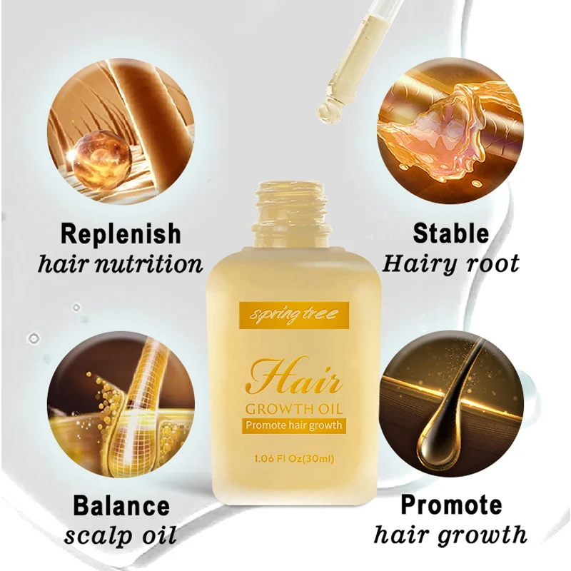 Hair Loss Treatment Anti Balding Hair Growth Serum Vegan Organic Nourishing Scalp Hair Care Oil