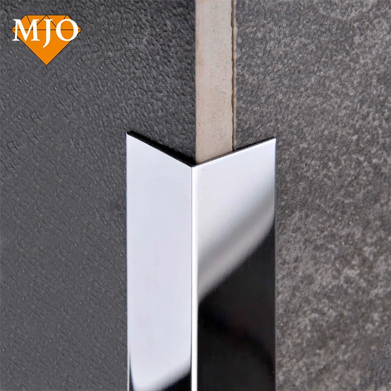 Foshan Supplier MJO Stainless Steel Tile Trim Corners Wall Corner Guards For Protection 304/316 Metal Tile Trim