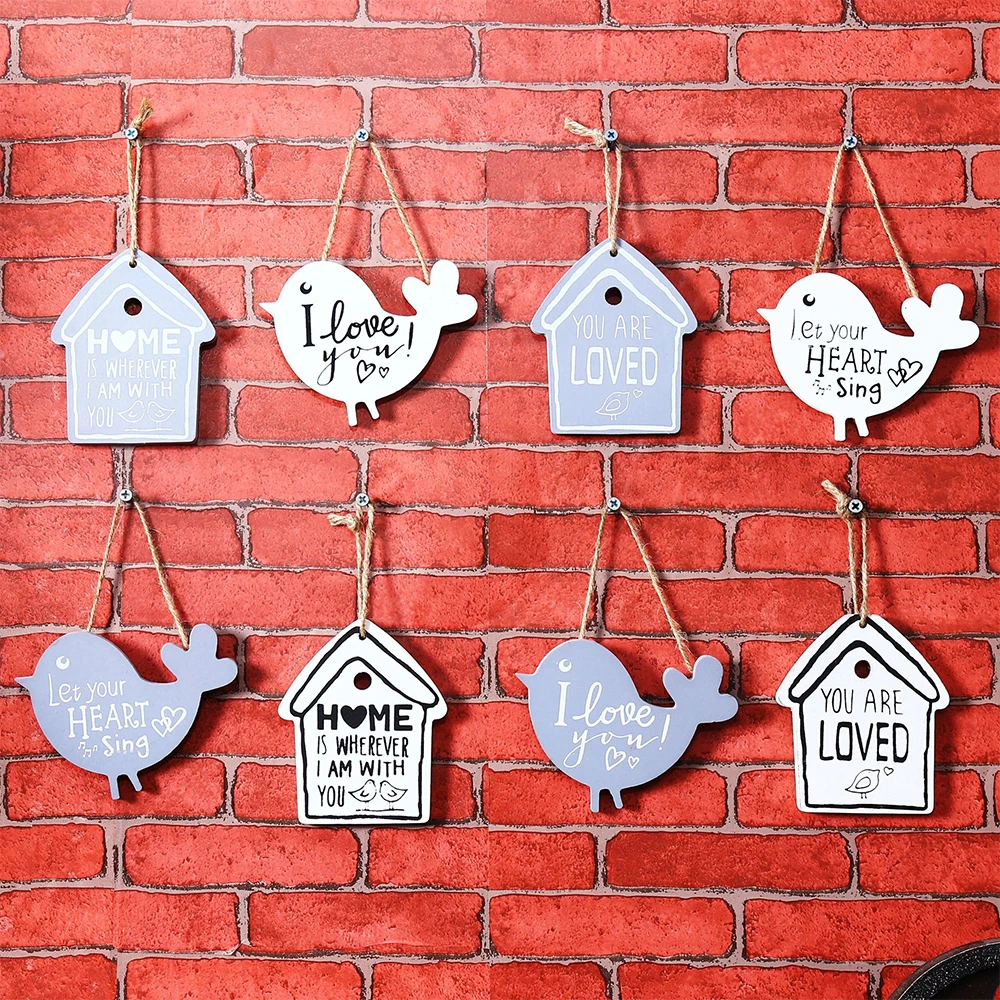 creative wooden sign home and shop decoration small listing wooden label bottle tags wooden plaques hanging ornament
