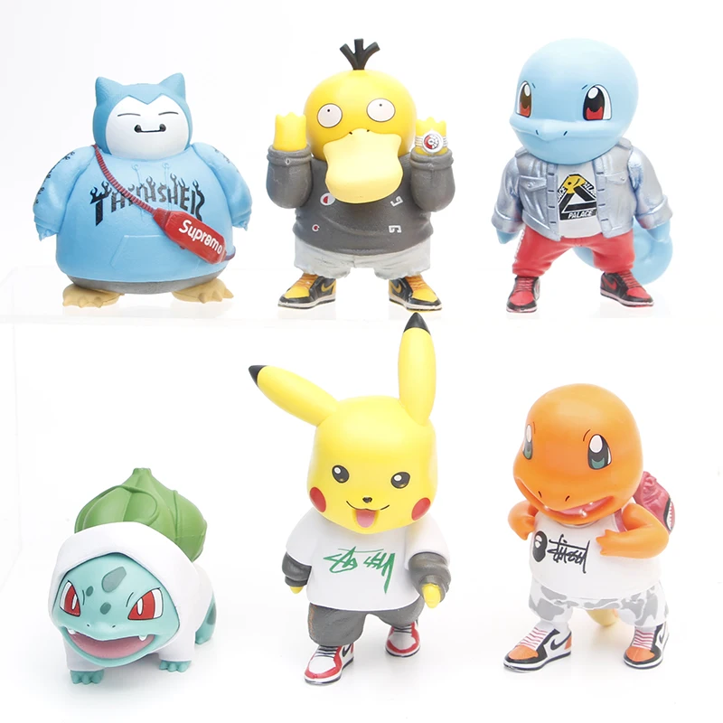 6 Pcs Japan Anime Childhood Pika Chus Elf Baby Gift For Kids Birthday Action Figure Collectible Model Toy Pvc Cartoon Characters