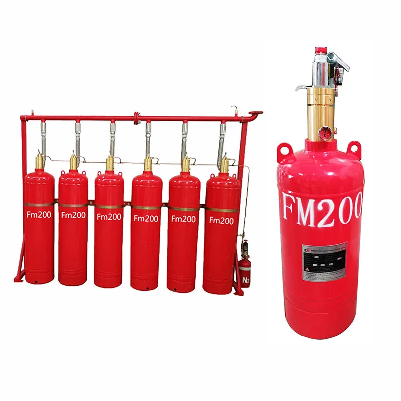 70L Red Cylinder Fm 200 Fire Suppression System Total Flooding Clean Agent Extinguishing