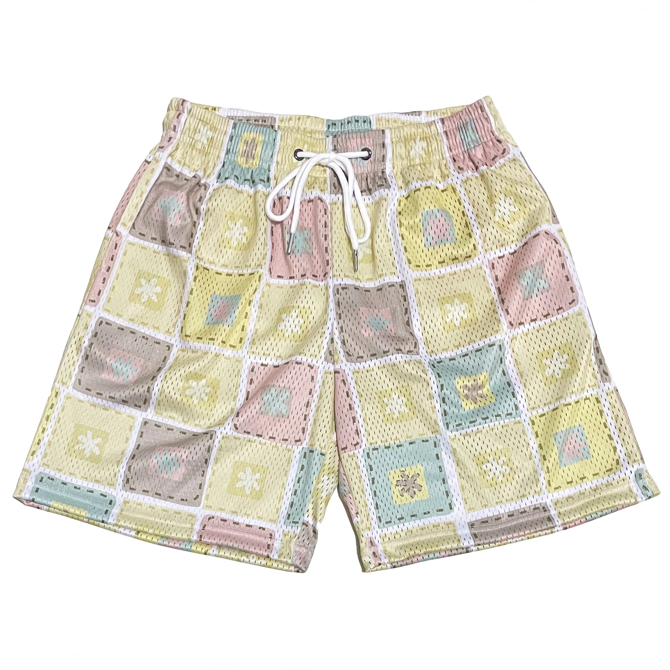 New design OEM custom logo premium youth air mesh drawstring casual athletic running basketball luxury sublimation mesh shorts