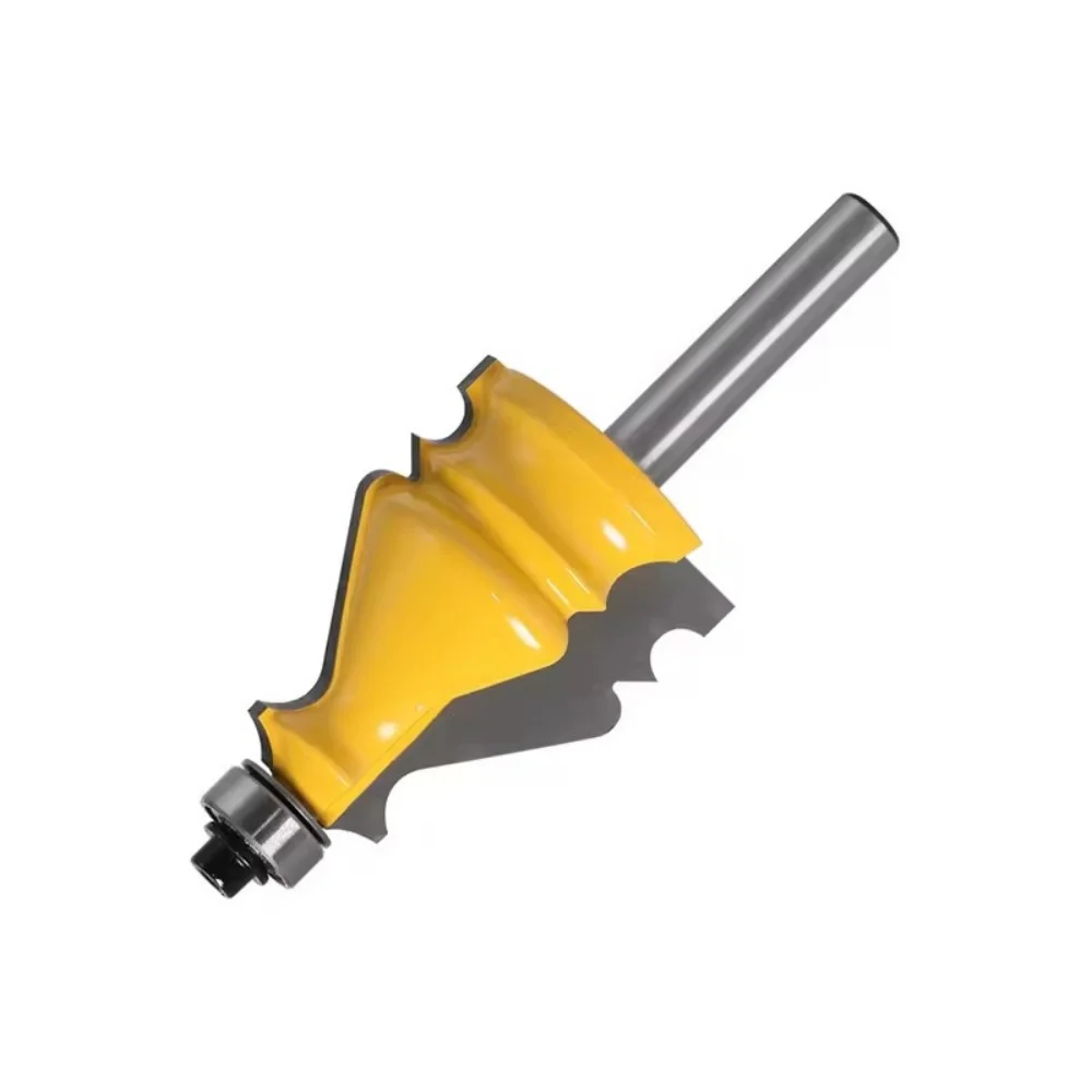 5 Bit Base Wood Frame Molding big Router Bit 8mm Shank CNC cutter Tenon Cutter for Woodworking