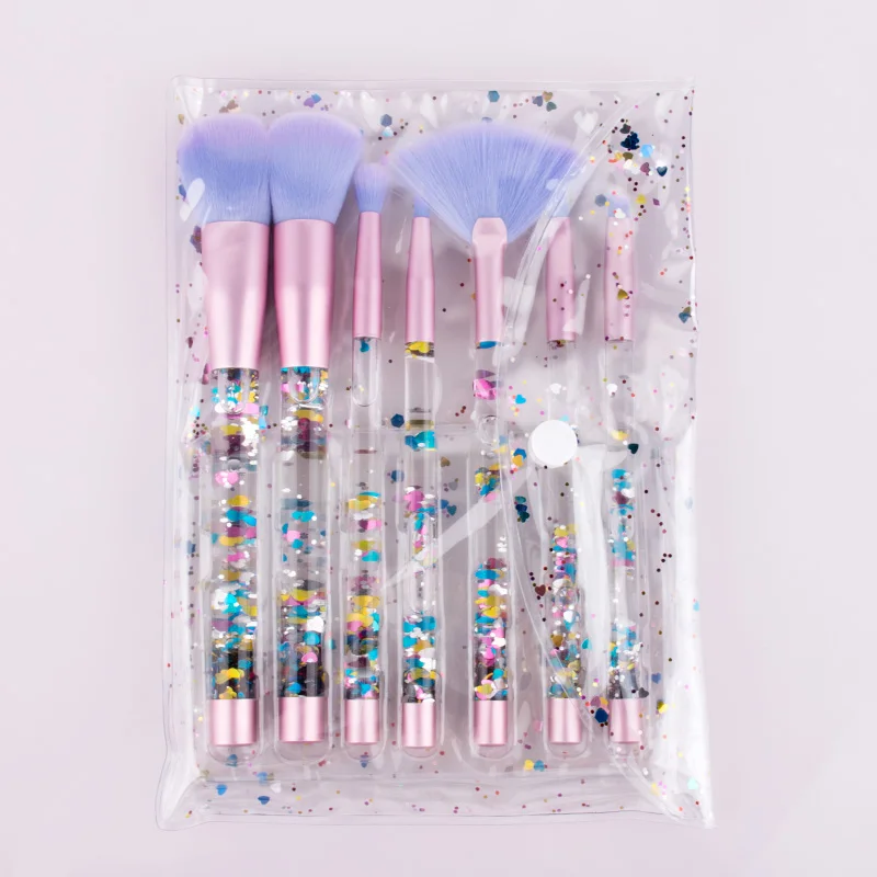 Pink wooden handle synthetic private label Nylon Hair Makeup brush set For ladies make up tool