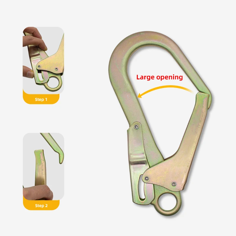 Factory Metal Safety Hook Large 23kn Forged Steel Snap Hook for Protection