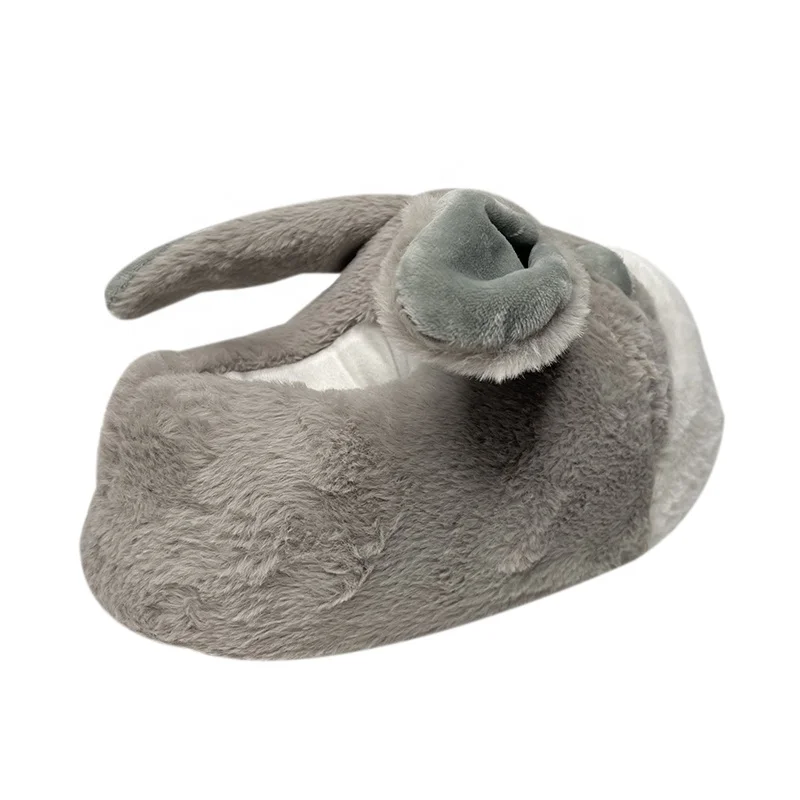 New Hot Selling Unsex Cozy Slipper Cute Fashion Funny Anti-slip House Indoor Lady Soft Plush Big Eyes Dog Bunny Stuffed Slipper