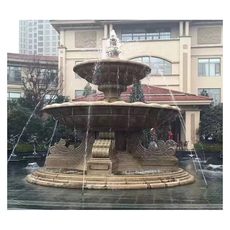 Large outdoor decoration pool stone waterfall water garden fountain