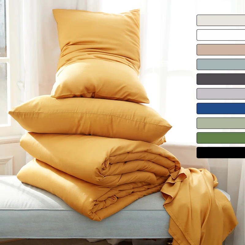 Wholesale 100% Bamboo Bedding Flat Sheet Set Fitted Bed Sheet Duvet Set 4Pieces Bedding Sheet