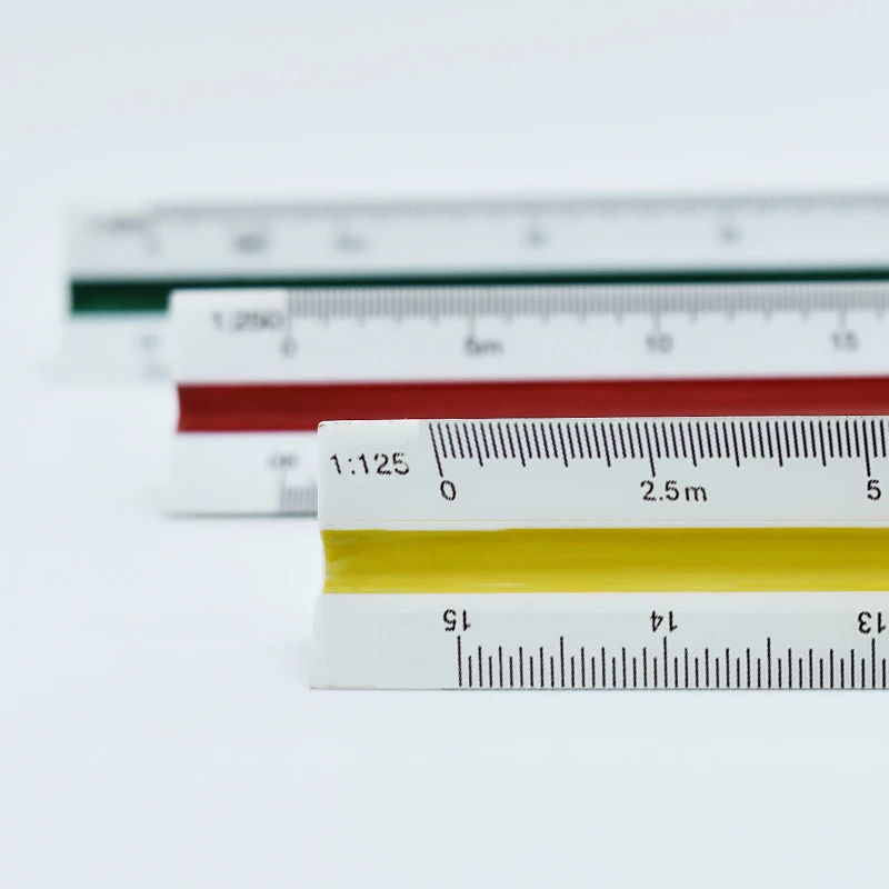 Customized Engineering Scale Drafting Ruler Metal Architect Scale Aluminum Triangular Ruler