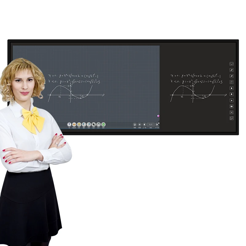 77 94 Inch SKD Smart Conference Blackboard Seamless Writing Mobile Stand for School Meeting