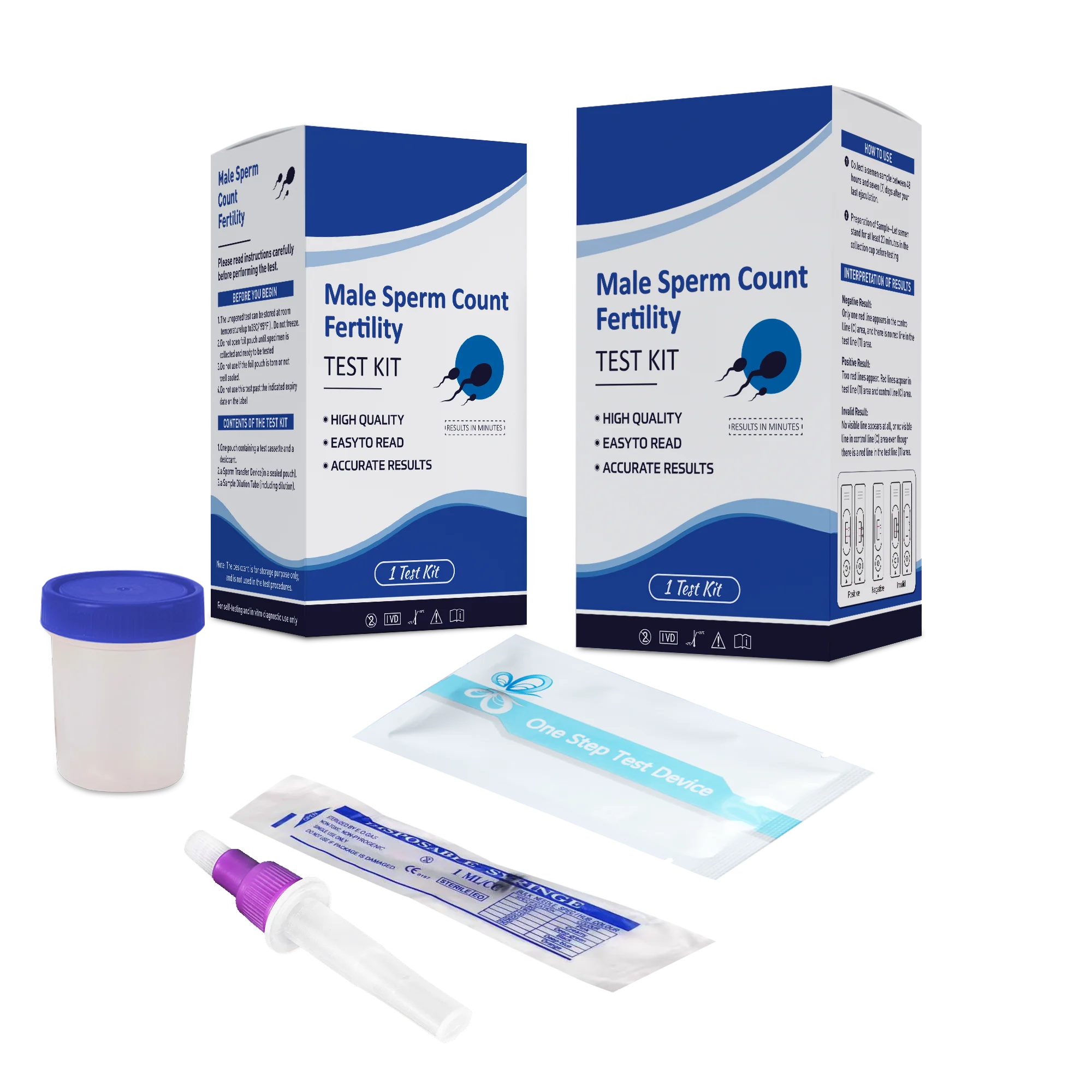 At Home Sperm Density Test Kit, Easy to Use Male Sperm Count Fertility Test Kit