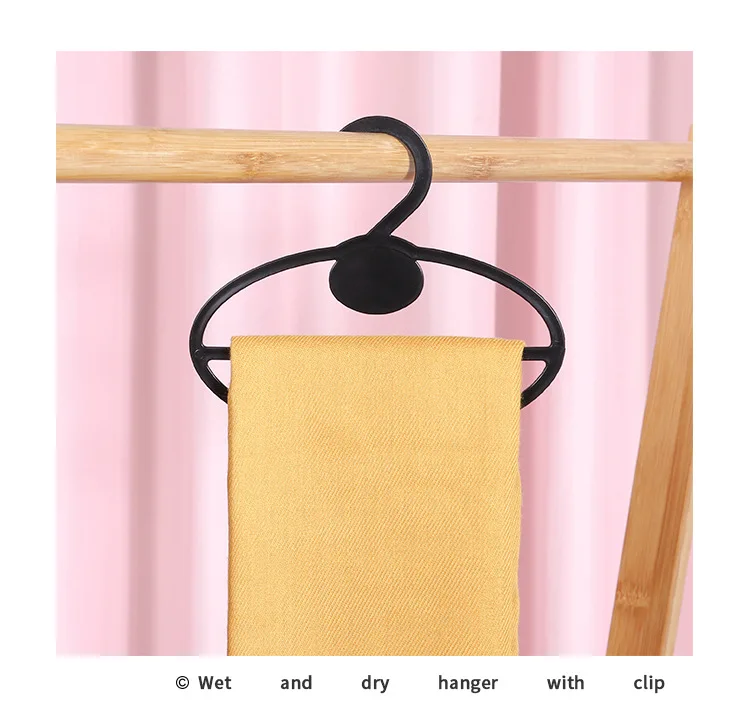 Plastic Scarf Hanger Circle Racks Holders Round Single Ring with Hook Display Loop Hanger