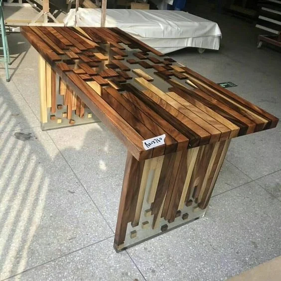 Vintage Furniture Luxury Coffee Solid Wood River Design Dining Table Restaurant Table Resin Epoxy Table